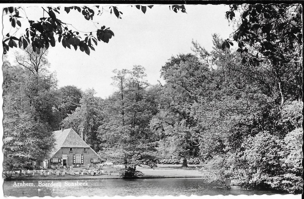 Arnhem, Boerderij Sonsbeek, Brasserie, Grote vijver, Verzenden, 1940 tot 1960, Ongelopen, Gelderland
