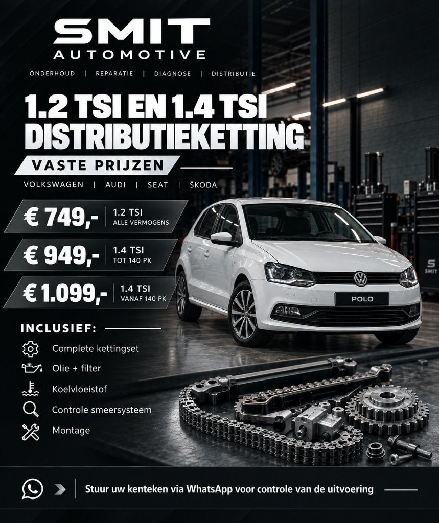 VAG 1.2 en 1.4 TSI distributieketting vervangen, 24-uursservice, Apk-keuring