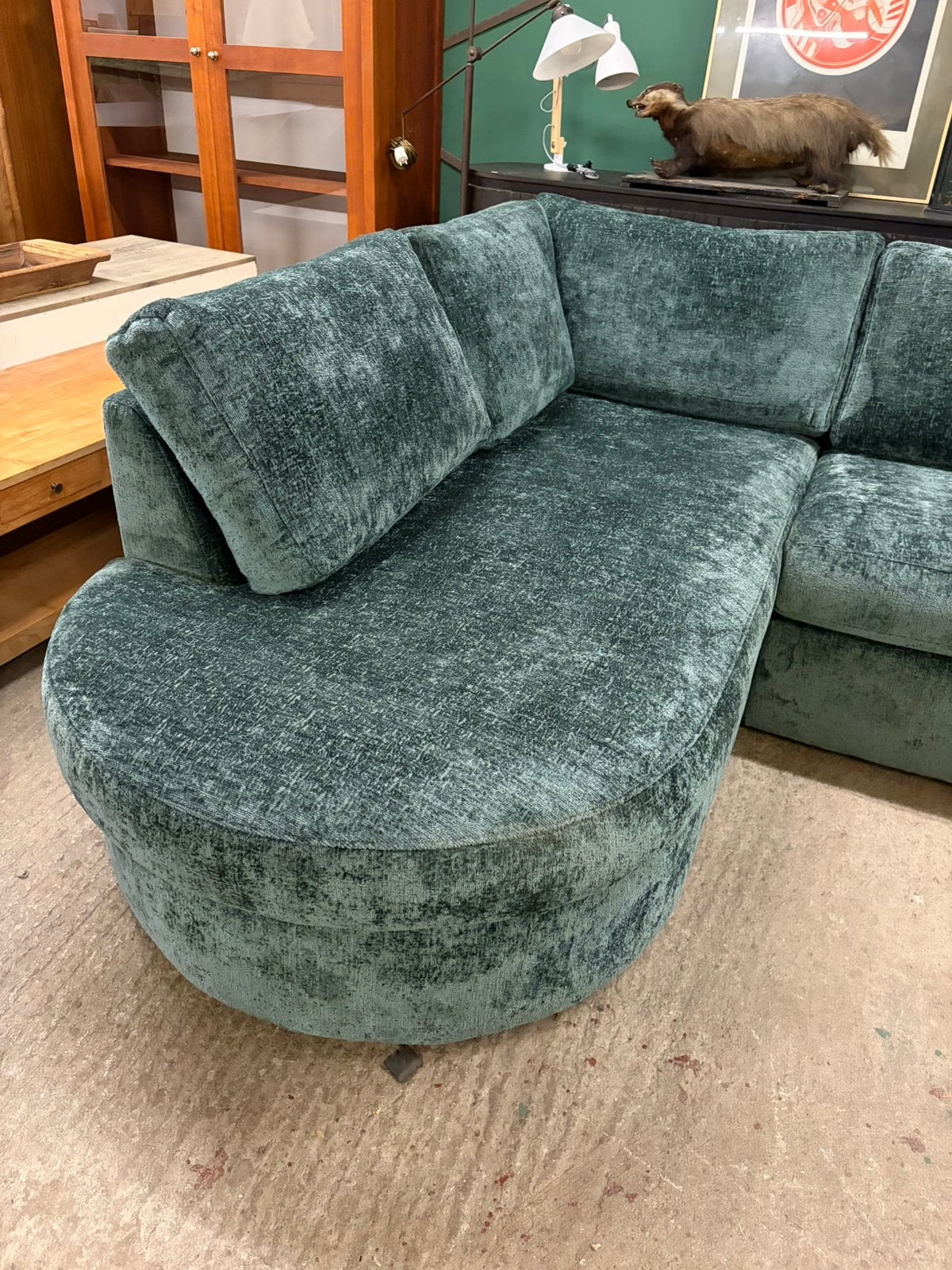 Nieuw Mysofa Alma hoekbank groen 2,5zits met afgeronde divan, Ophalen