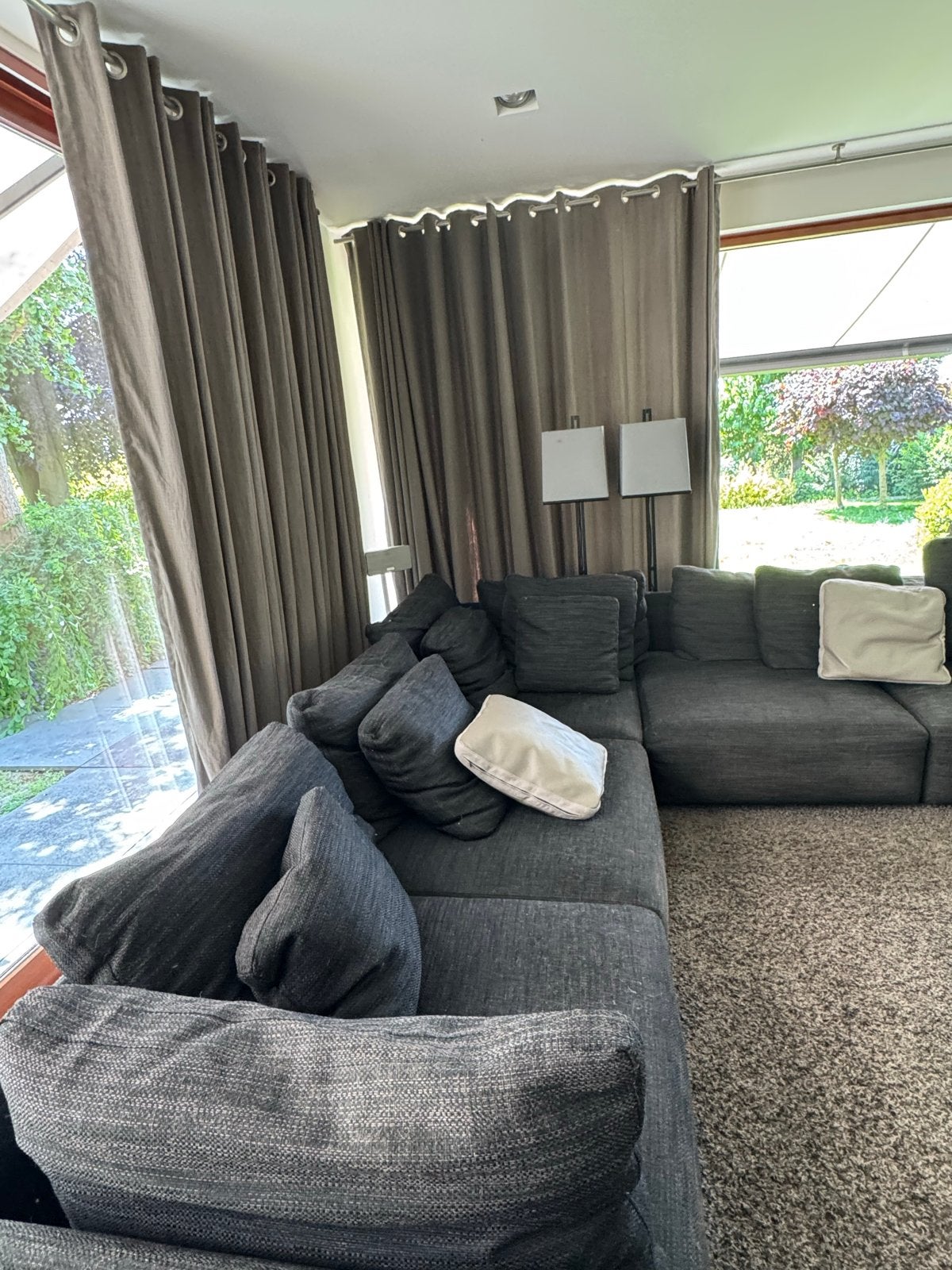 Minotti Milano Hoekbank - Design Rodolfo Dordoni, Ophalen, 100 tot 125 cm, Hoekbank, 300 cm of meer