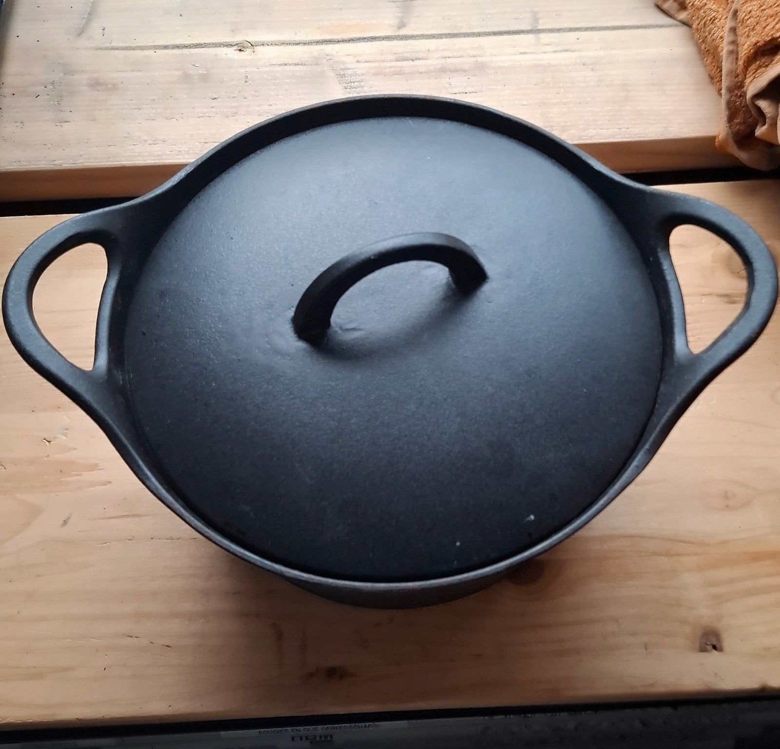 Hackman 25 Gietijzeren Braadpan Dutch Oven, Gebruikt, Ophalen of Verzenden, Met deksel, Braadpan