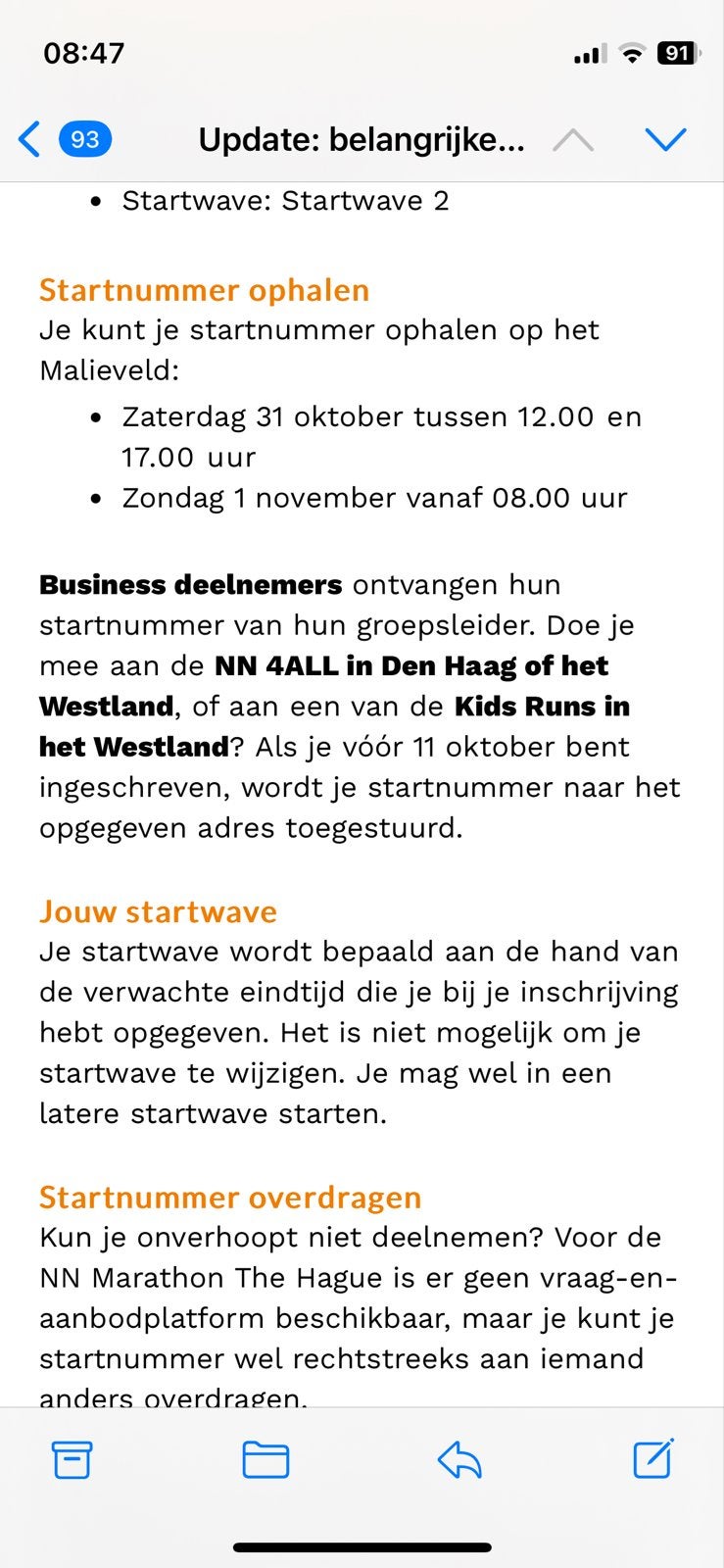 Ticket NN Den Haag marathon ‘26, inclusief t-shirt en locker, Eén persoon, April