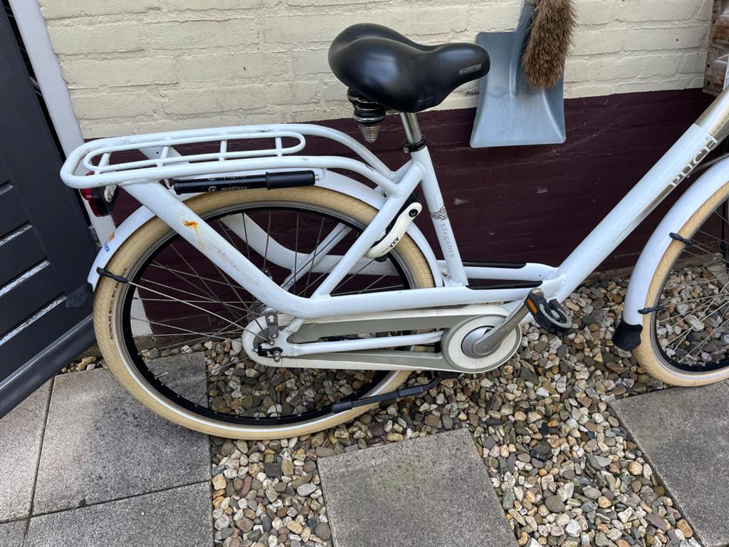 Te koop damesfiets, Gebruikt, Mandje, 0 zitjes, Ophalen