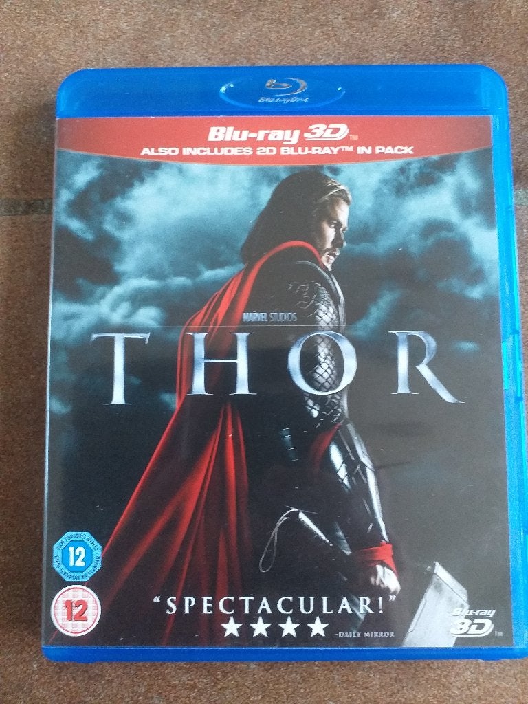 Thor 3D Bluray + 2D Bluray, Cd's en Dvd's, Engels, Film, Actie, Engels