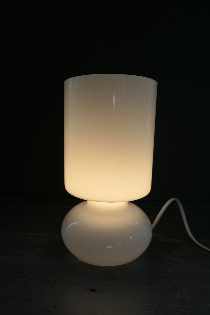 Vintage IKEA Lykta Tafellamp Wit Opaalglas type B 0401, Verzenden, Wit, IKEA, Design