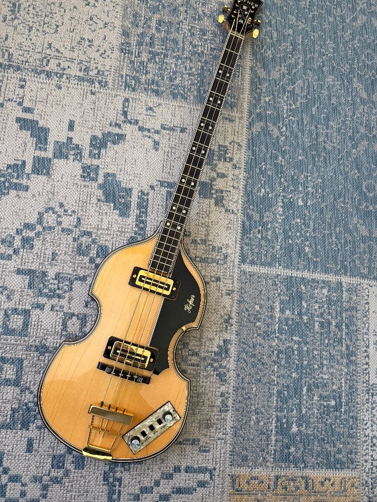 Hofner 5000/1 bas, de Luxe, 1974. Koffer., Ophalen of Verzenden, Gebruikt, Semi-akoestisch