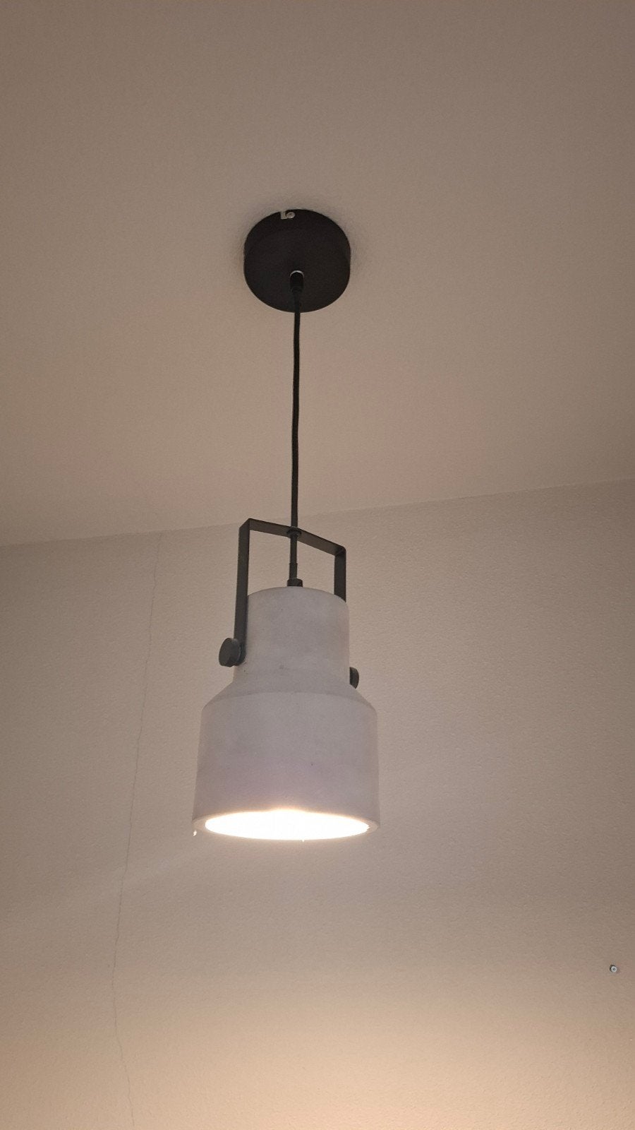 Moderne Hanglamp - Grijs met Zwart Metaal, Ophalen, Modern, Industrieel, Overige materialen, E27 (groot)