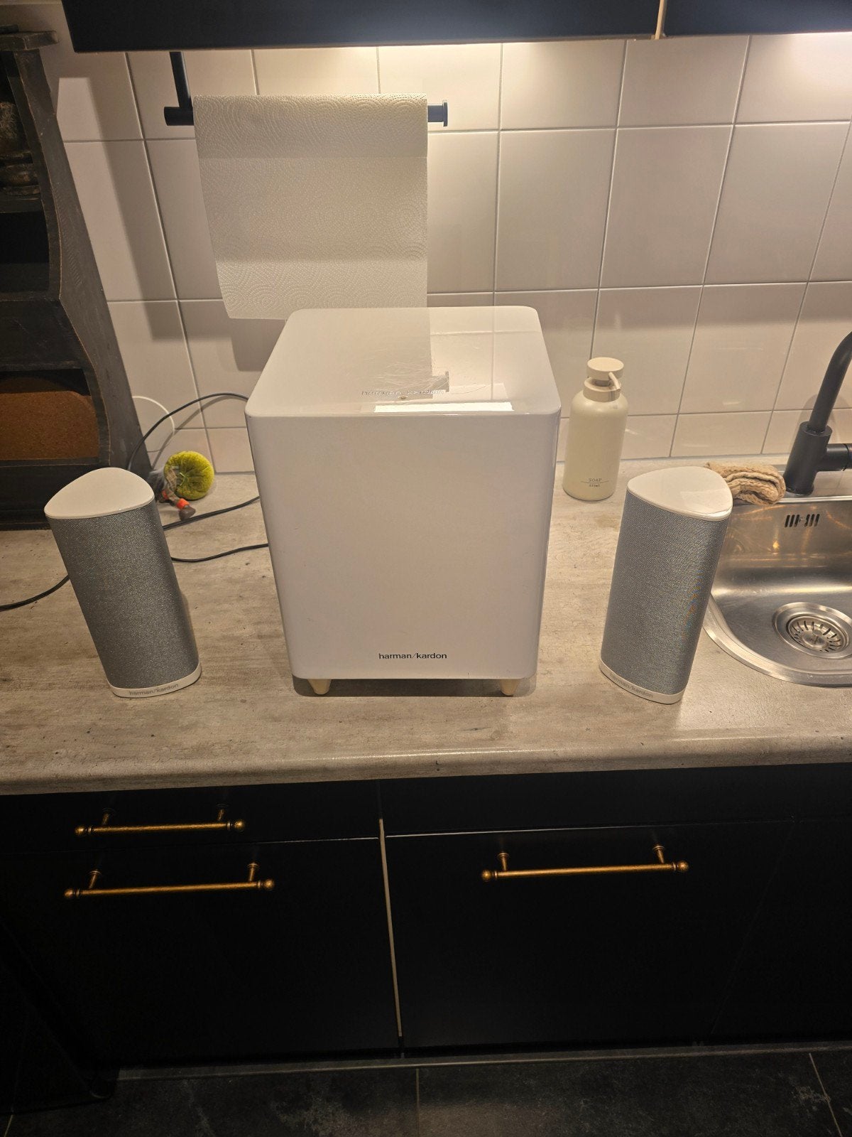 Harman Kardon HKTS210SUB/230 Subwoofer, 150 watt of meer, Subwoofer, Ophalen of Verzenden, Zo goed als nieuw