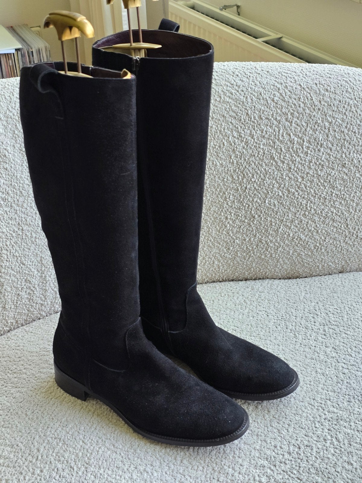 Volare, laarzen, suede, zwart, maat 40, Kleding | Dames, Ophalen of Verzenden, Zo goed als nieuw, Zwart, Hoge laarzen