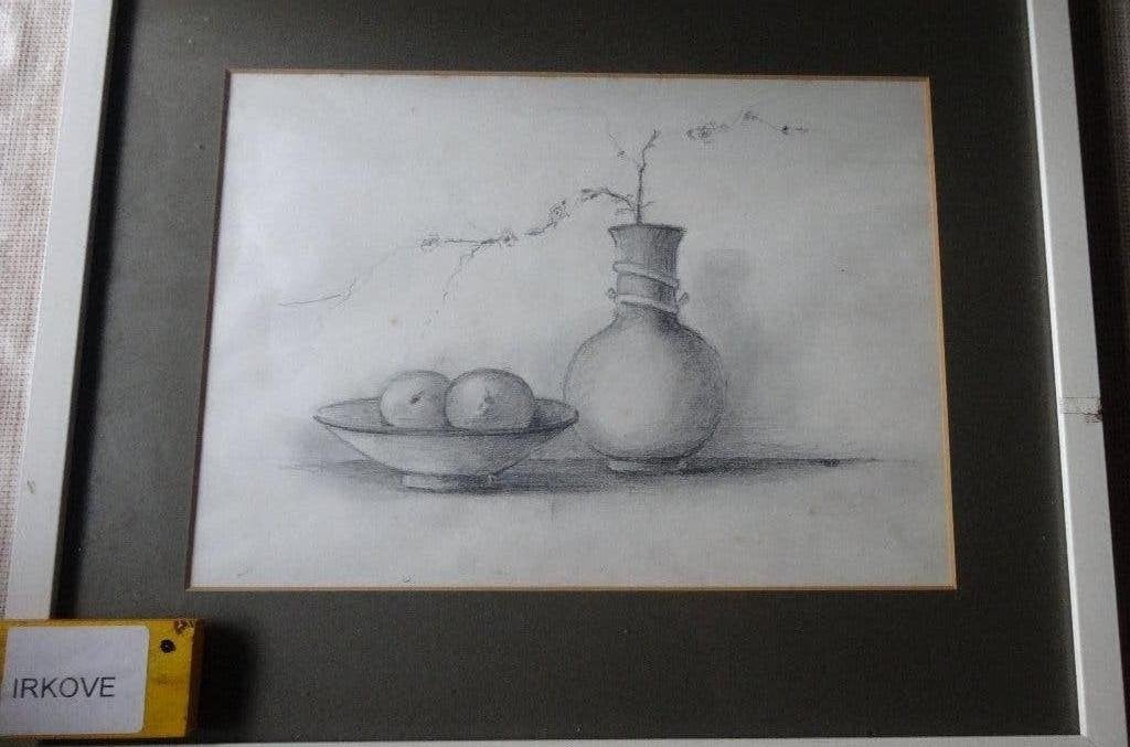 ECHTE TEKENING * STILLEVEN * Drakenvaas met Takken *, Antiek en Kunst, Verzenden, Schilderij, Potloodtekening, Handgemaakt