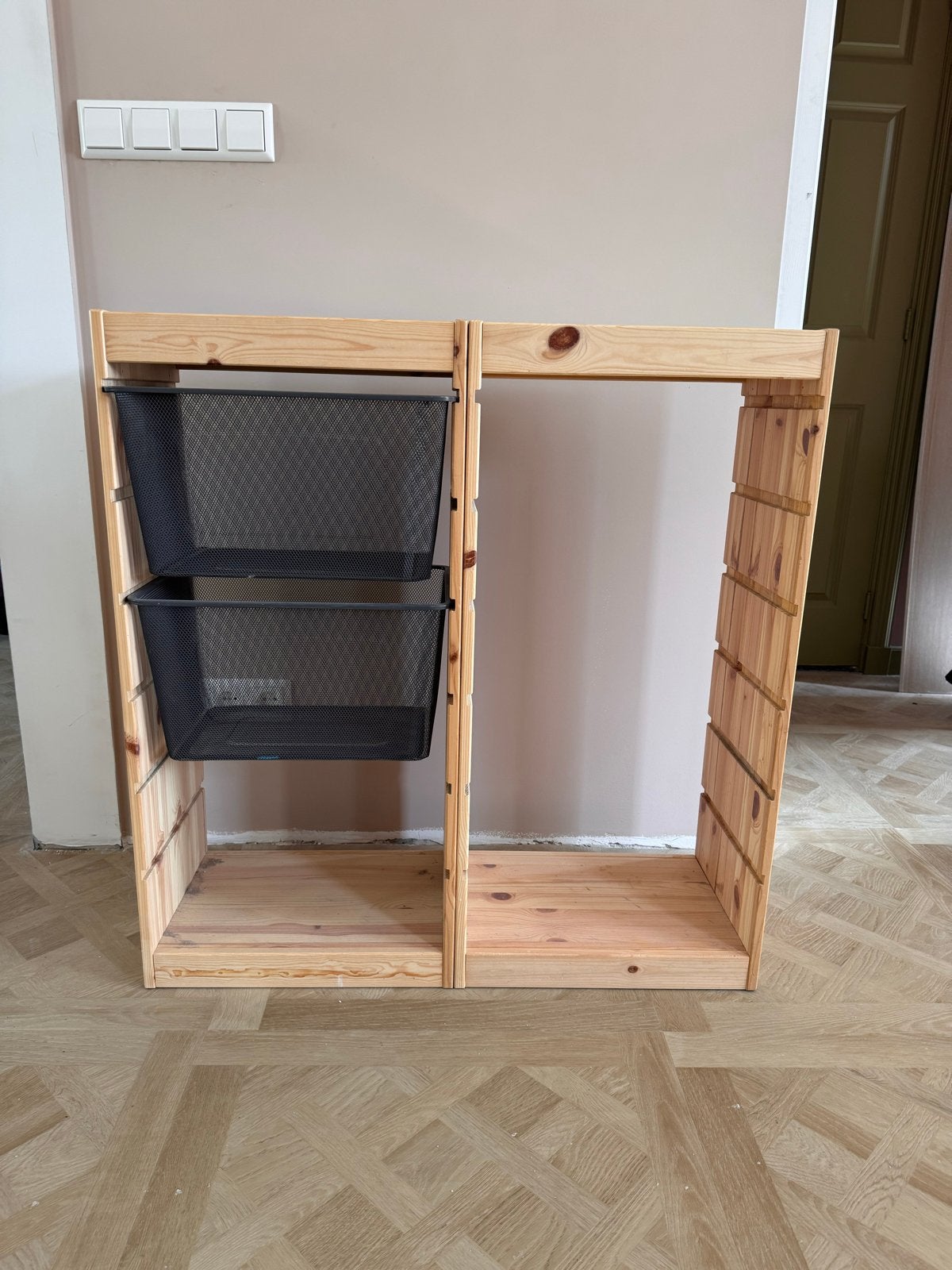Ikea ivar kast met metalen manden, Ophalen, Gebruikt