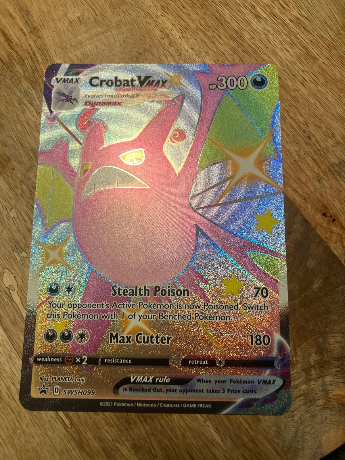 Pokémon Crobat VMAX SWSH099 Full Art Promo Kaart, Hobby en Vrije tijd, Verzamelkaartspellen | Pokémon, Ophalen of Verzenden, Zo goed als nieuw