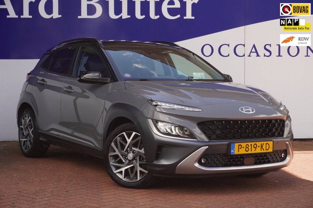 Hyundai Kona 1.6 GDI HEV Premium +Volleder+Breed-Navigatie+c, Auto's, Hyundai, Gebruikt, SUV of Terreinwagen, 141 pk, 1351 kg