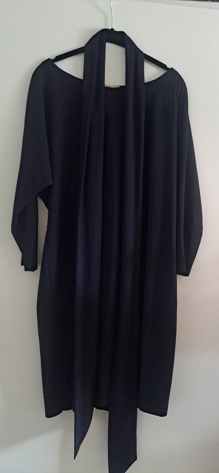 La Dress by Simone. Travelstof jurk mt L, Kleding | Dames, Jurken, Blauw, Maat 42/44 (L), Ophalen of Verzenden, La Dress by Simone