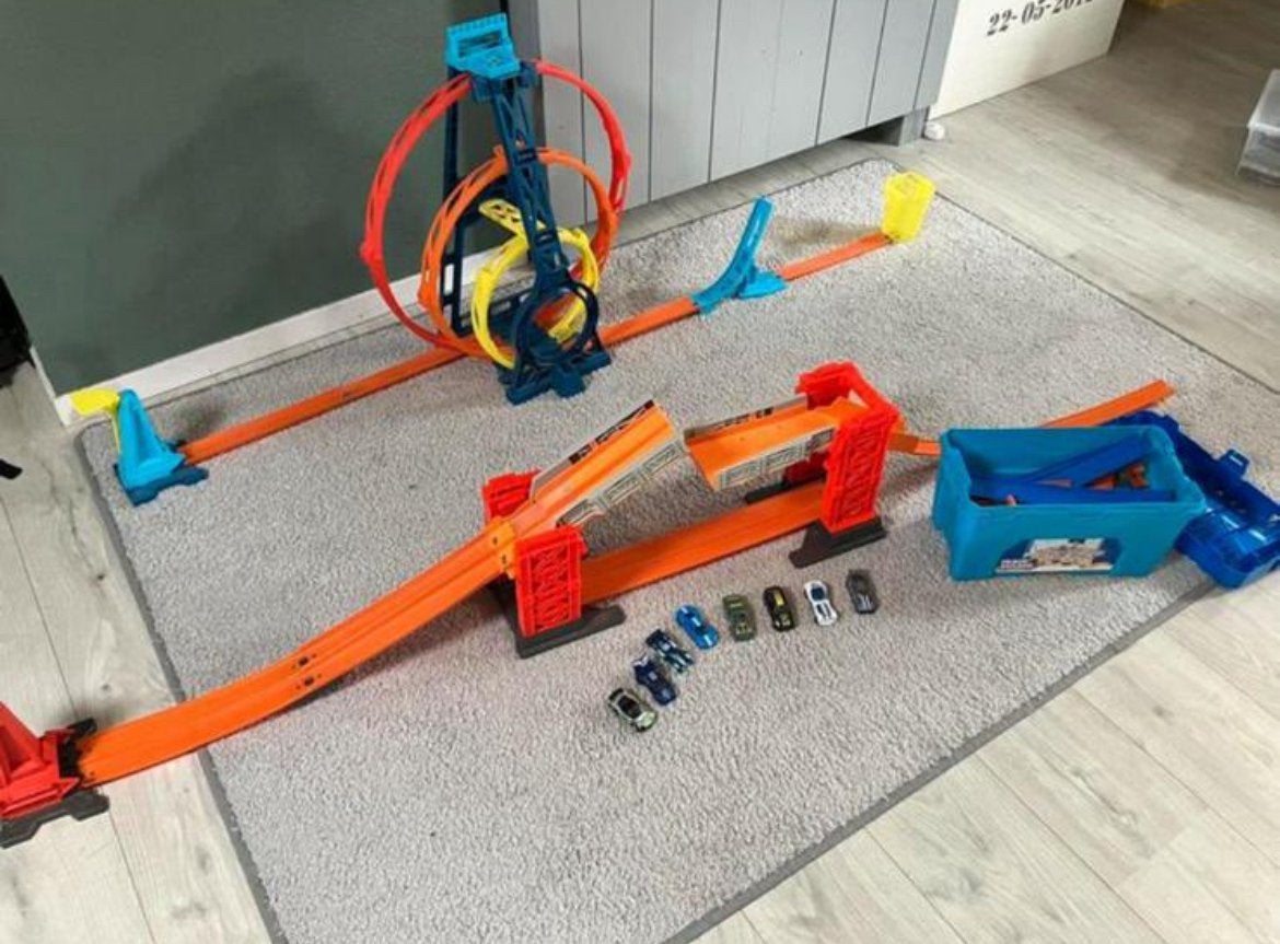 Hotweels banen, Ophalen, Zo goed als nieuw, Handmatig, Hot Wheels