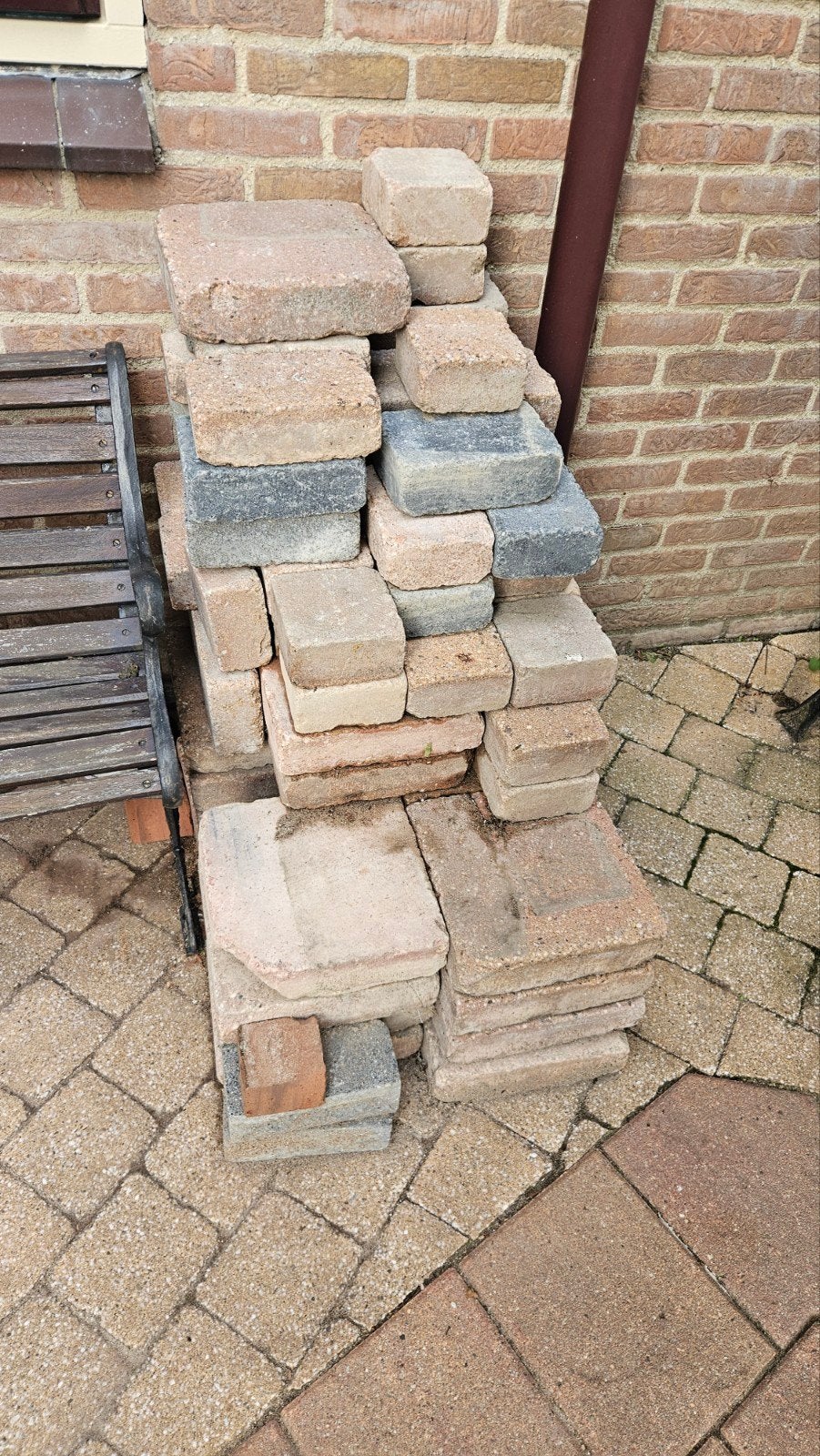 gratis paar m2 koppelstone, Ophalen, Overige materialen, Minder dan 20 cm, 10 m² of meer