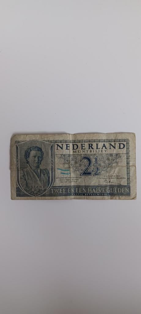 1 Rijksdaalder biljet, Ophalen of Verzenden, 2½ gulden, Los biljet