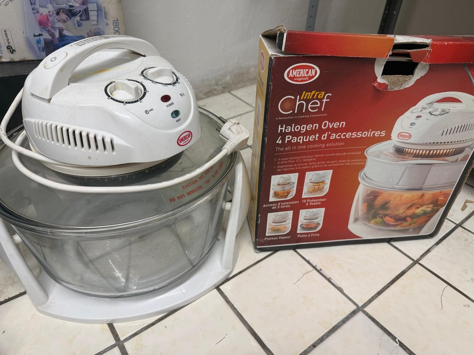 American Infra Chef Halogeen Oven - Zo goed als nieuw, Ophalen, 45 tot 50 cm, Overige merken, Hete lucht