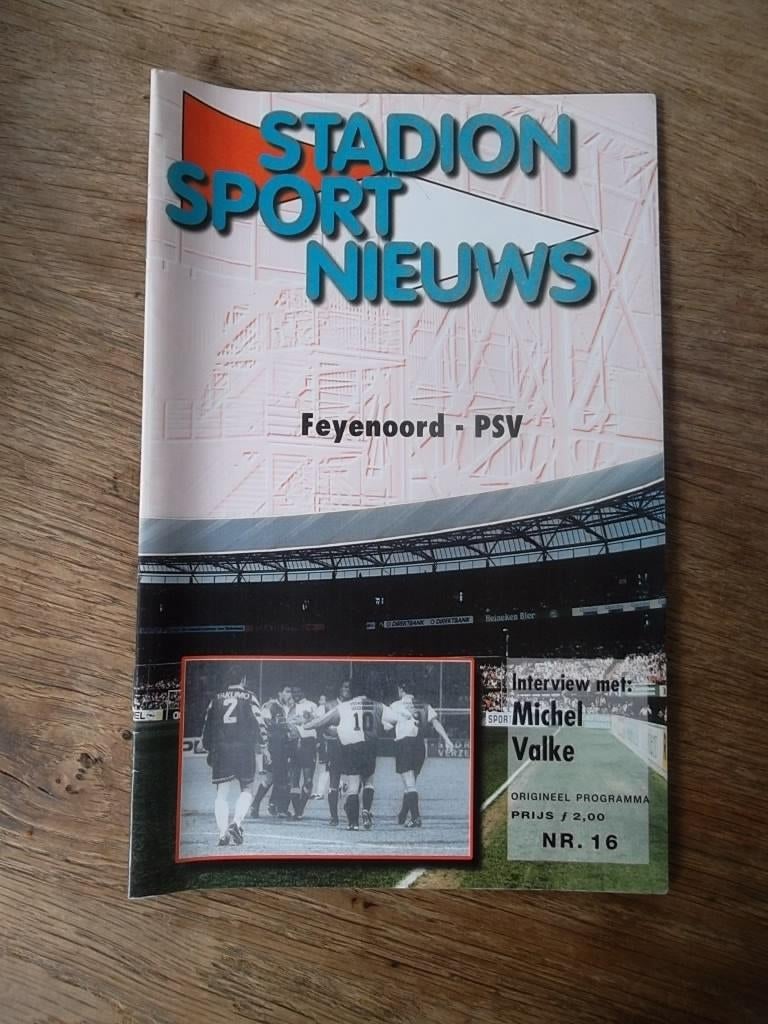 Programmaboekje 16 Feyenoord - PSV 9 maart 1997, Ophalen of Verzenden, Gelezen, Watersport en Hengelsport