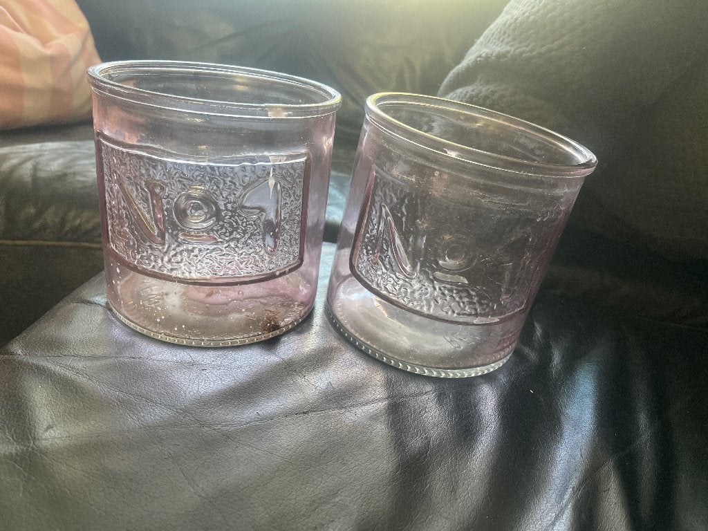 Glazen windhouders, Ophalen, Gebruikt, Roze, Glas