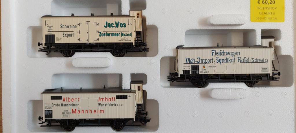 Märklin H0 48922 Wagen Set vleestransport, Wisselstroom, Treinset, Ophalen of Verzenden, Zo goed als nieuw