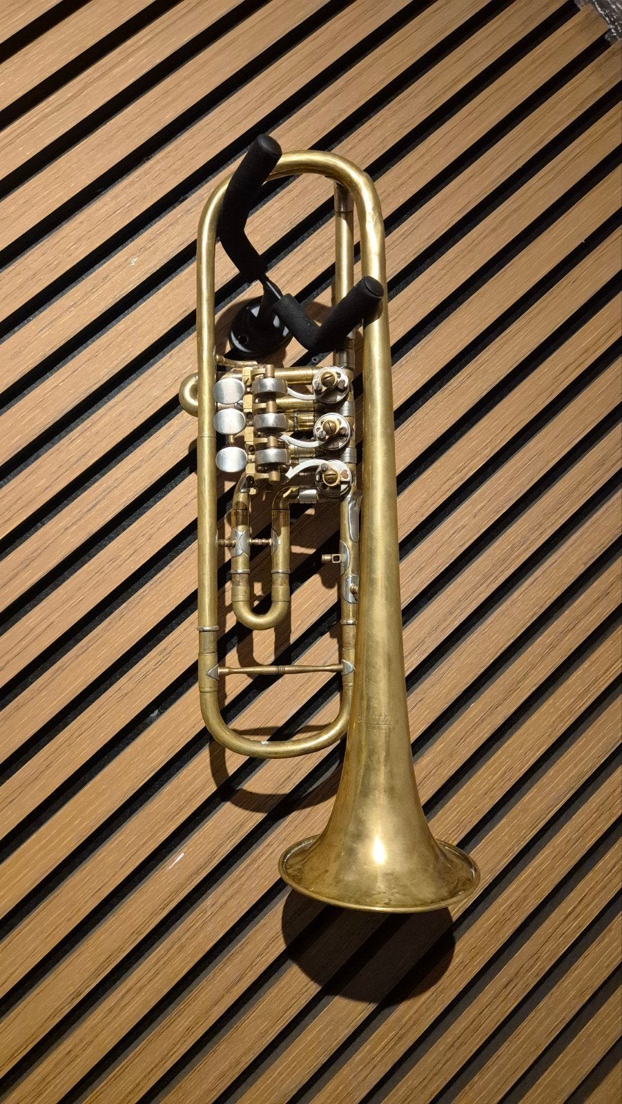 Rotary trompet - Amati Kraslice, Ophalen of Verzenden, Gebruikt, Bes-trompet