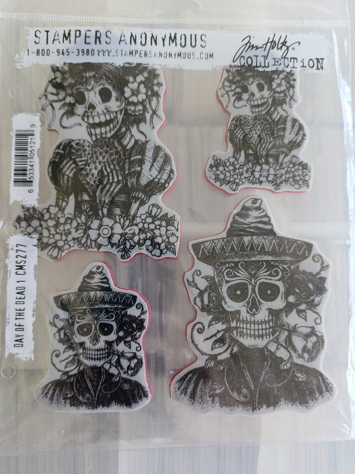 Uniek!! Day of the Dead - Stampers Anonymous Tim Holtz CMS27, Ophalen of Verzenden, Nieuw, Unmounted stempel
