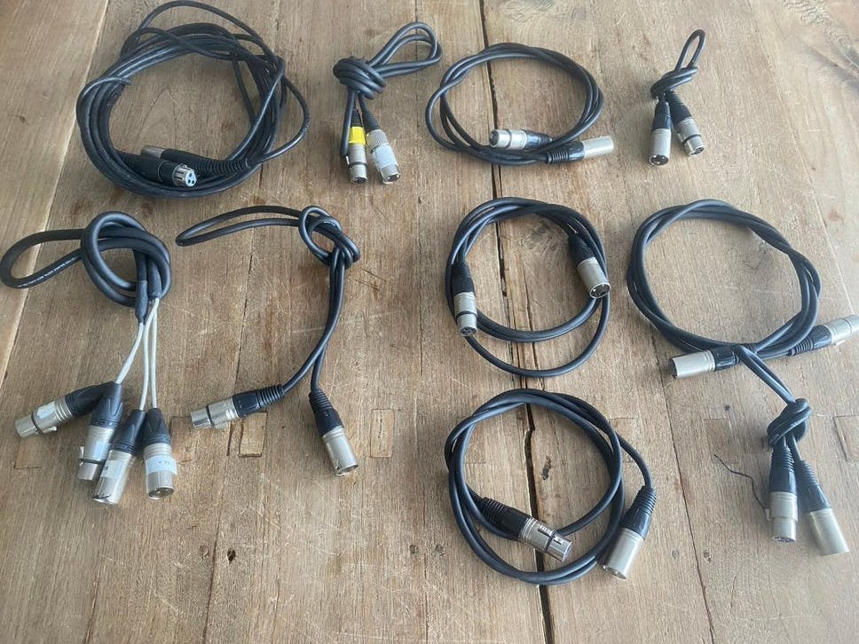 XLR kabels - 10 stuks in diverse lengtes, Gebruikt, Ophalen of Verzenden, Nvt, Apparatuur