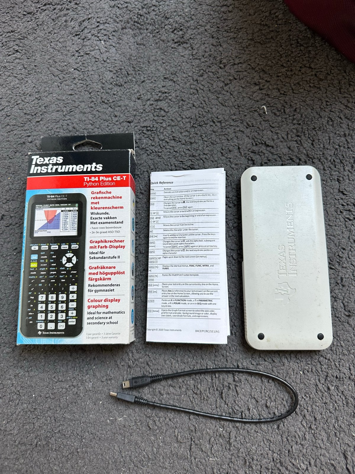 TI-84 Plus CE-T Python Edition grafische rekenmachine, Ophalen of Verzenden, Grafische rekenmachine, Zo goed als nieuw