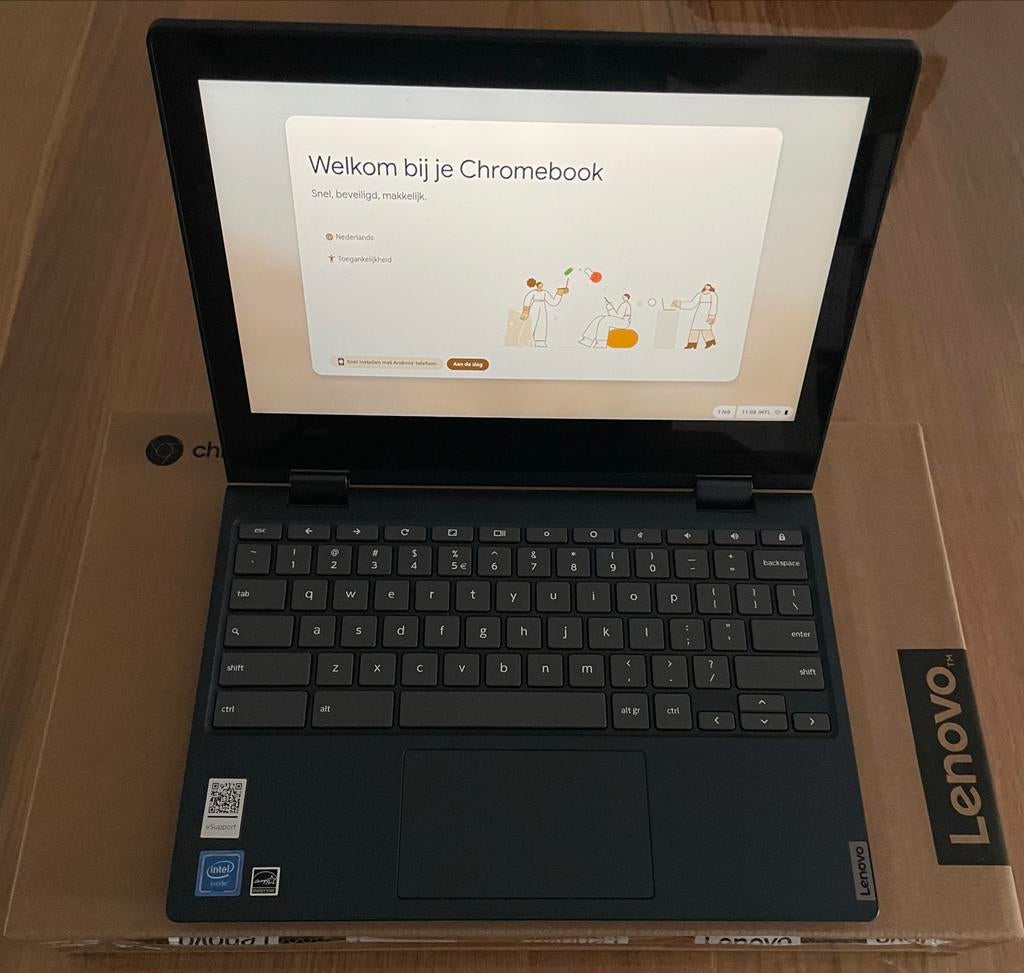 Lenovo IdeaPad Flex Chromebook 11.6" - Zo goed als nieuw, 4 GB of minder, Touchscreen, Ophalen of Verzenden, Zo goed als nieuw