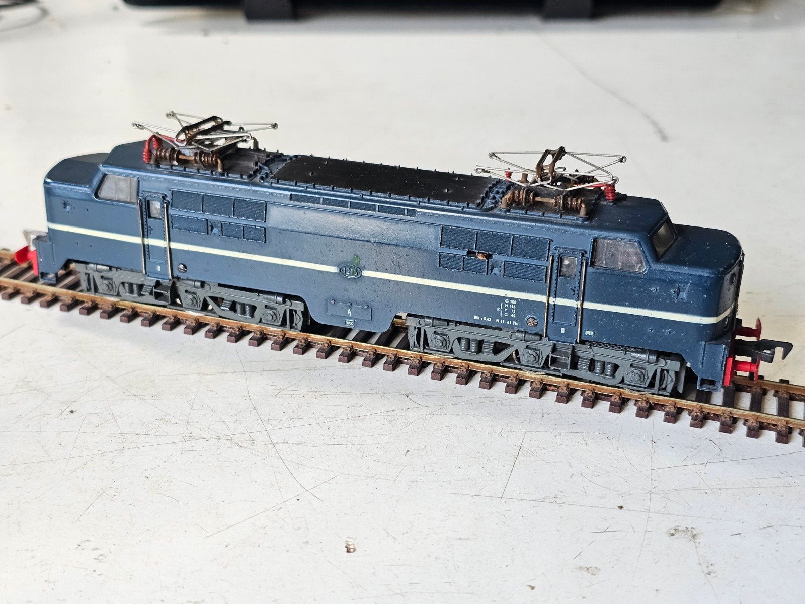 Fleischmann NS 1215 locomotief HO, geheel metaal, getest, Fleischmann, Ophalen of Verzenden, Gelijkstroom, Locomotief