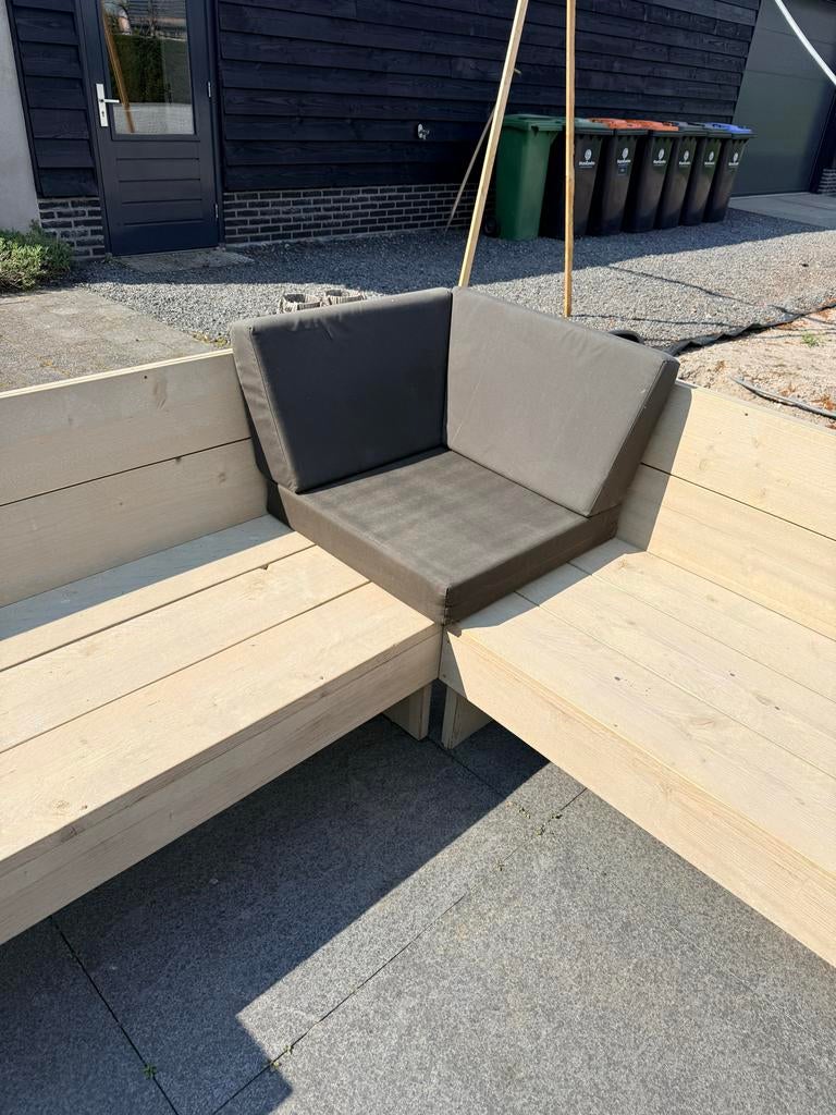 Hoekbank voor buiten, Ophalen of Verzenden, Zo goed als nieuw, Hout