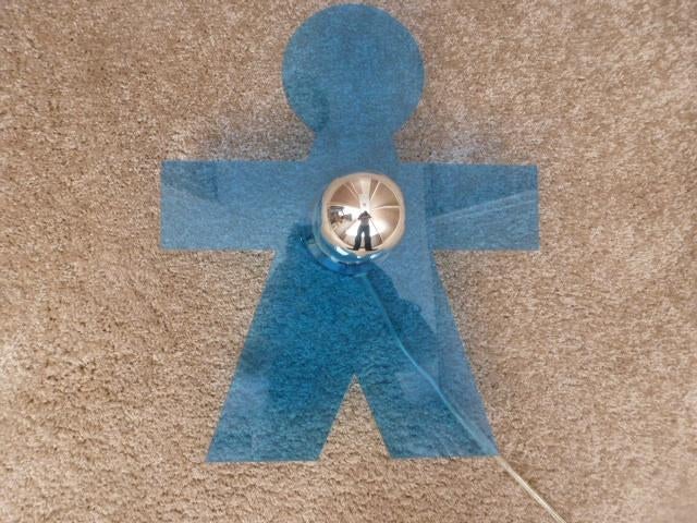ZO GOED ALS NIEUW mooi BLAUW WANDLAMPJE motief kindje, Ophalen of Verzenden, Zo goed als nieuw, Lamp