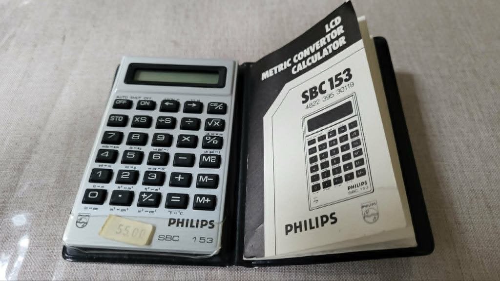 Vintage Philips zakrekenmachine SBC 153, Ophalen of Verzenden, Nieuw