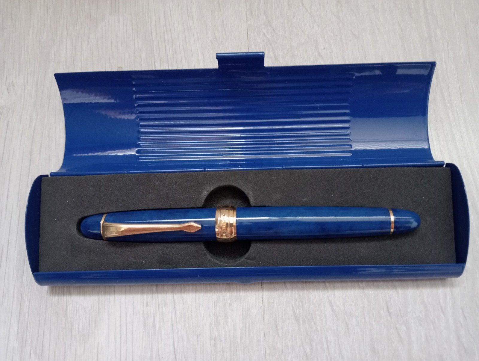 Vintage blauwe vulpen Postbank jaren 80, Ophalen of Verzenden, Vulpen, Overige merken