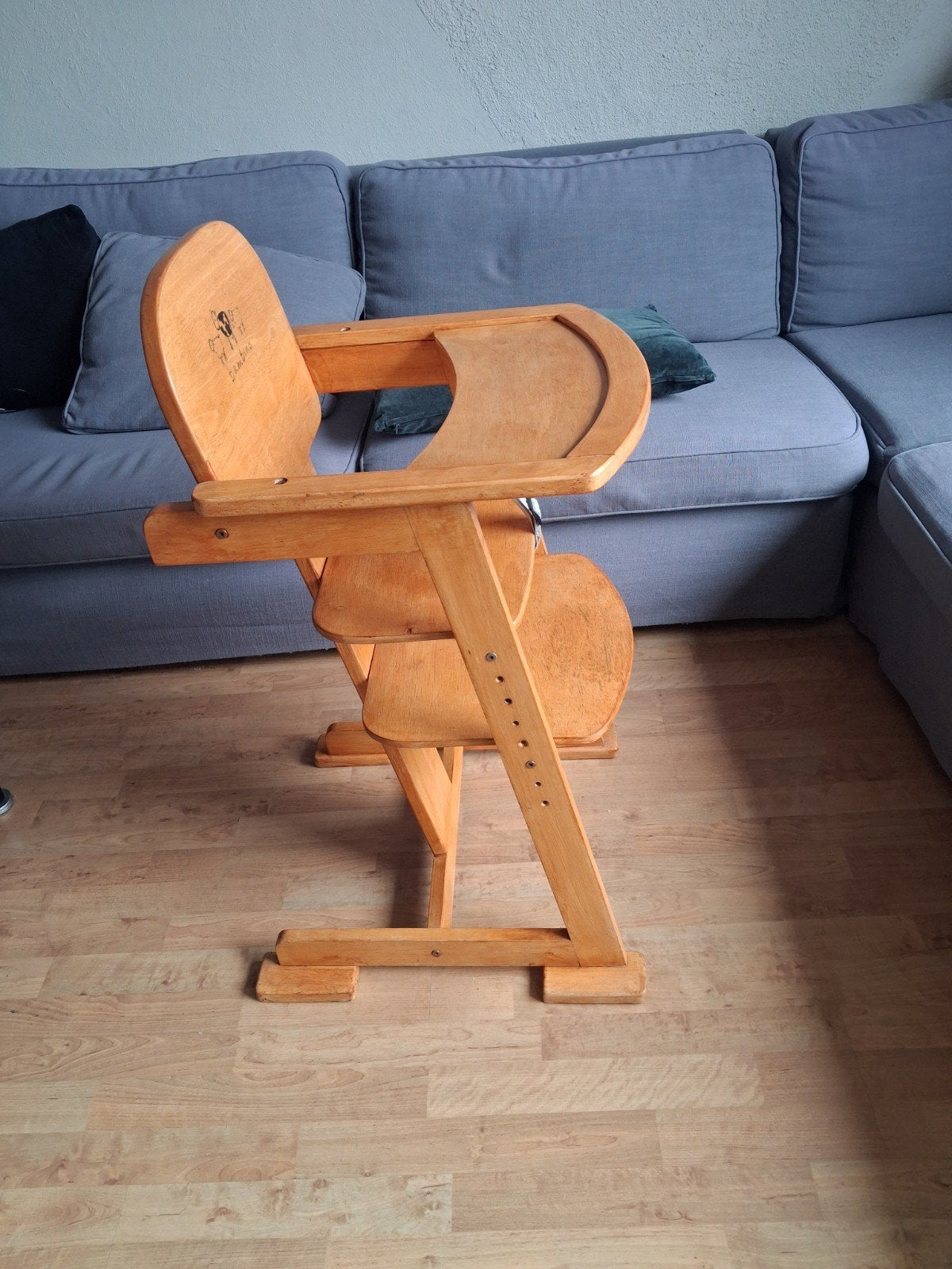 Kinder Eetstuel + Traphekje, Ophalen, Hout