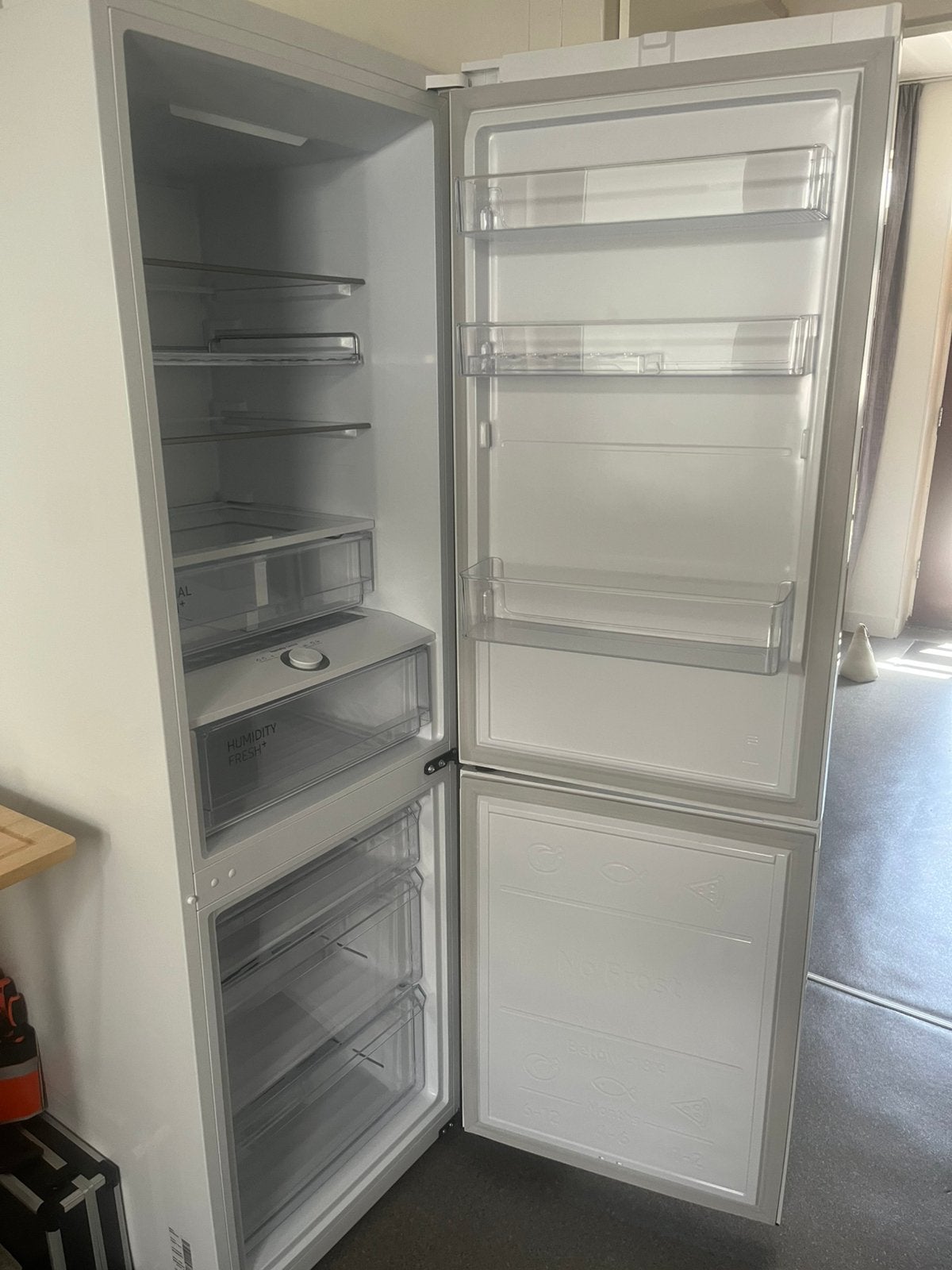 Zgan. Samsung koel- vriescombinatie. 325,00 euro., Witgoed en Apparatuur, Ophalen, 200 liter of meer, Met aparte vriezer, 160 cm of meer