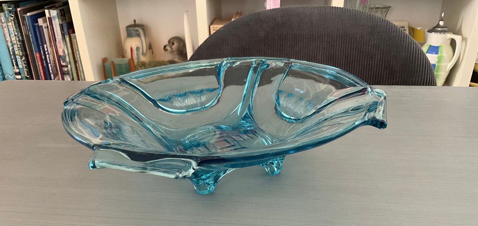 Walther & Sohne Sigrid 1935 persglas fruitschaal ø 29/32 cm, Ophalen of Verzenden