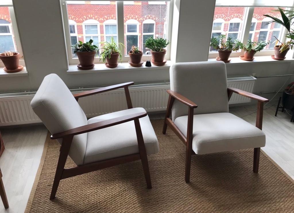 2 x IKEA EKENÄSET fauteuils opnieuw bekleed – als nieuw, Huis en Inrichting, Fauteuils, Ophalen, 75 tot 100 cm, Zo goed als nieuw