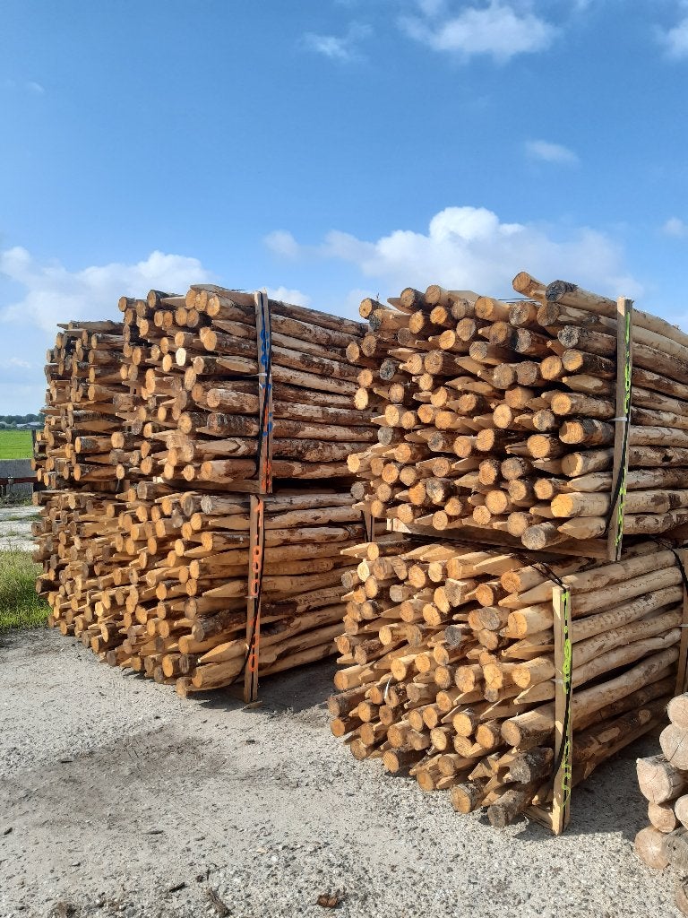 Kastanjehouten palen schaduwdoekpalen 400cm lang 12/14cm, Tuin en Terras, Palen, Balken en Planken, Ophalen, Nieuw, 250 cm of meer