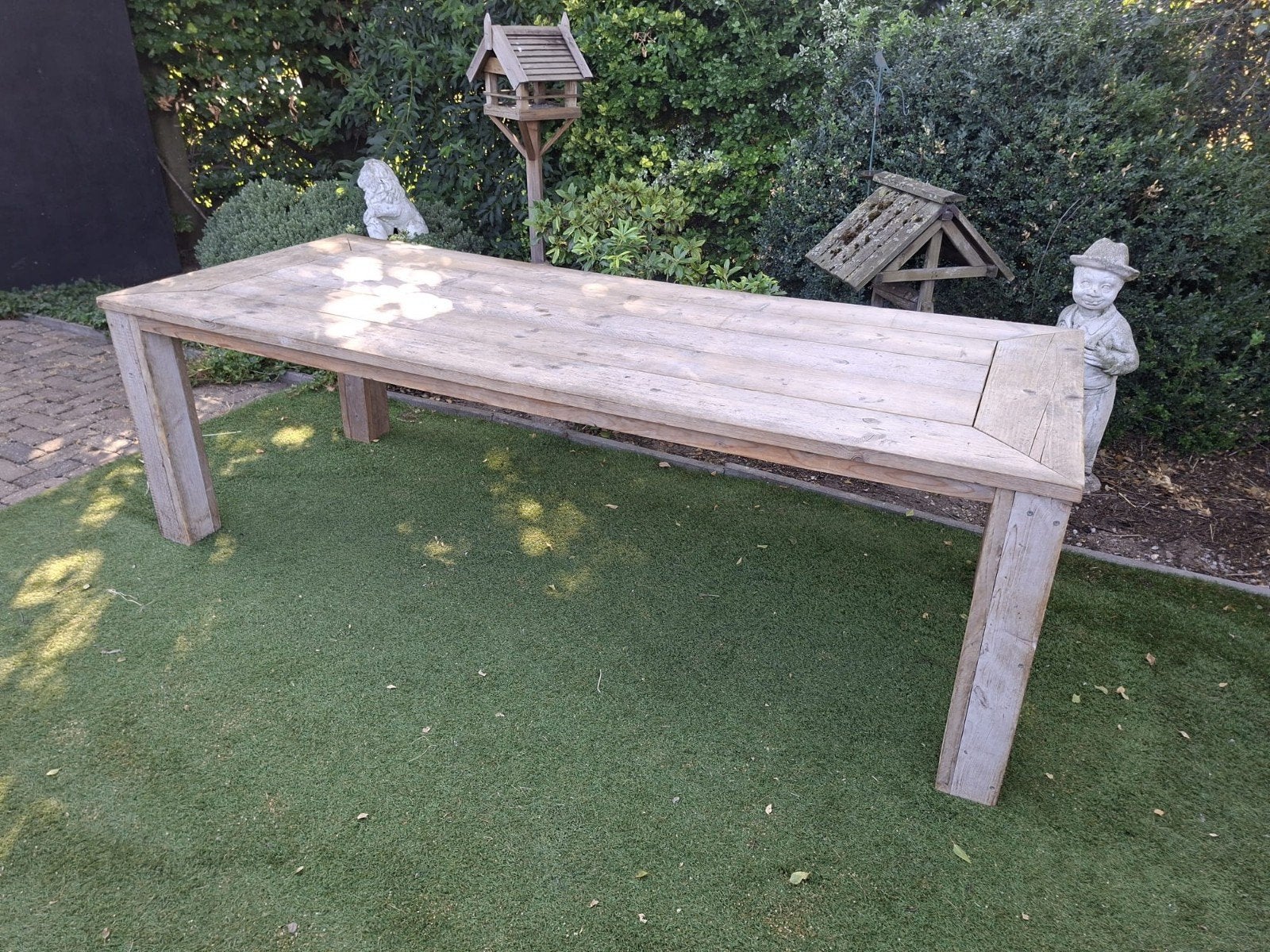 zeer grote steigerhouten tuintafel, Tuin en Terras, Tuintafels, Ophalen, Gebruikt, Rechthoekig, Hout