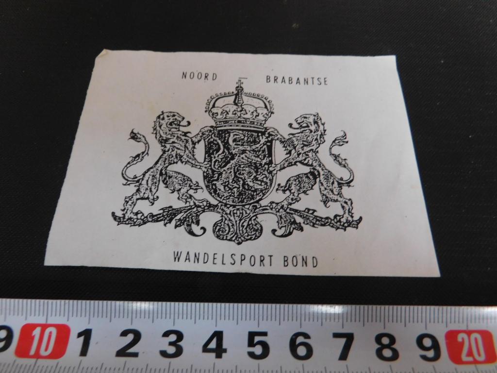 sticker Noord Brabantse Wandelsport Bond, Ophalen, Zo goed als nieuw