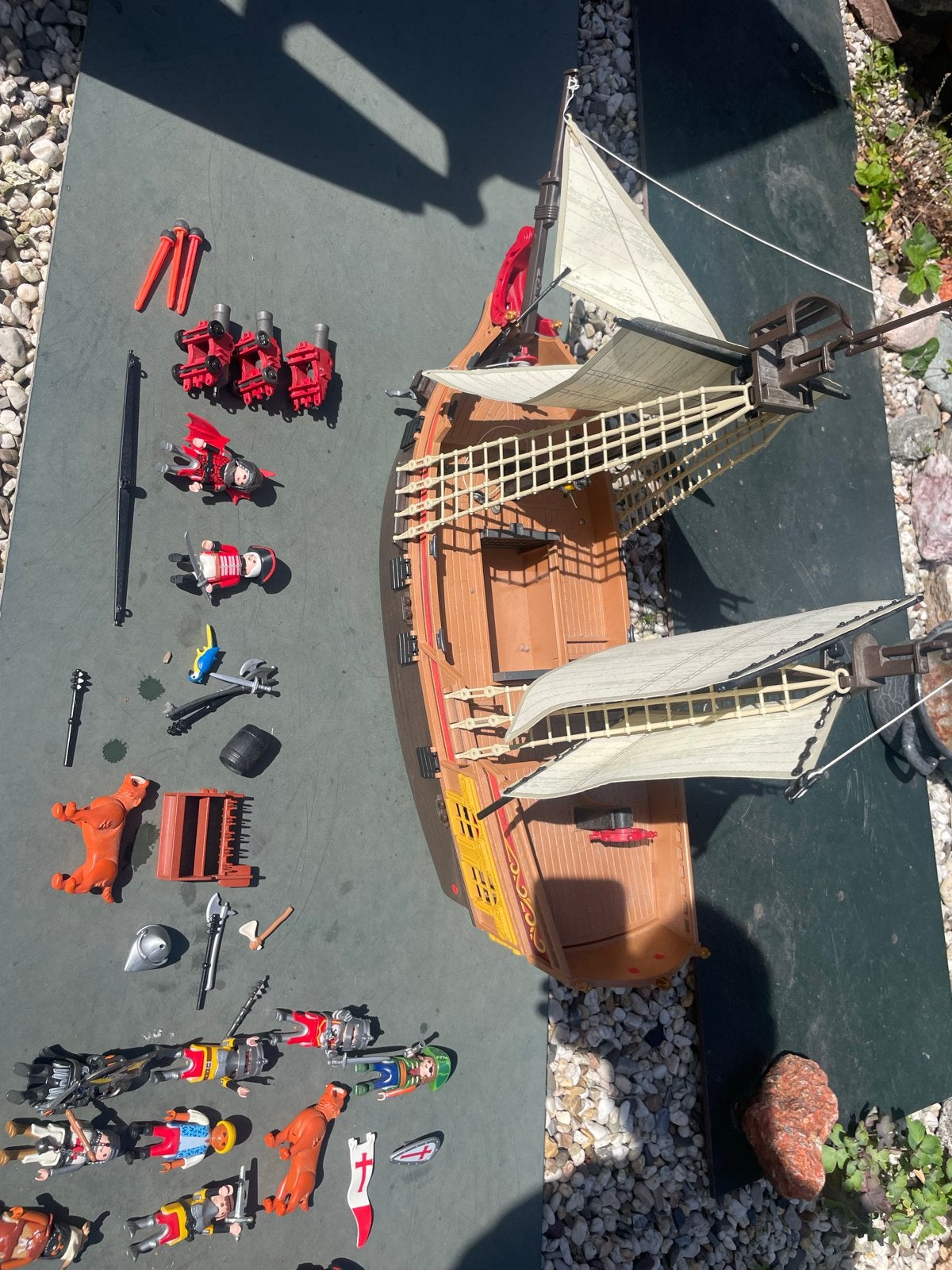 Grote Playmobil piratenschip met veel accessoires, Ophalen of Verzenden, Gebruikt, Jongen of Meisje