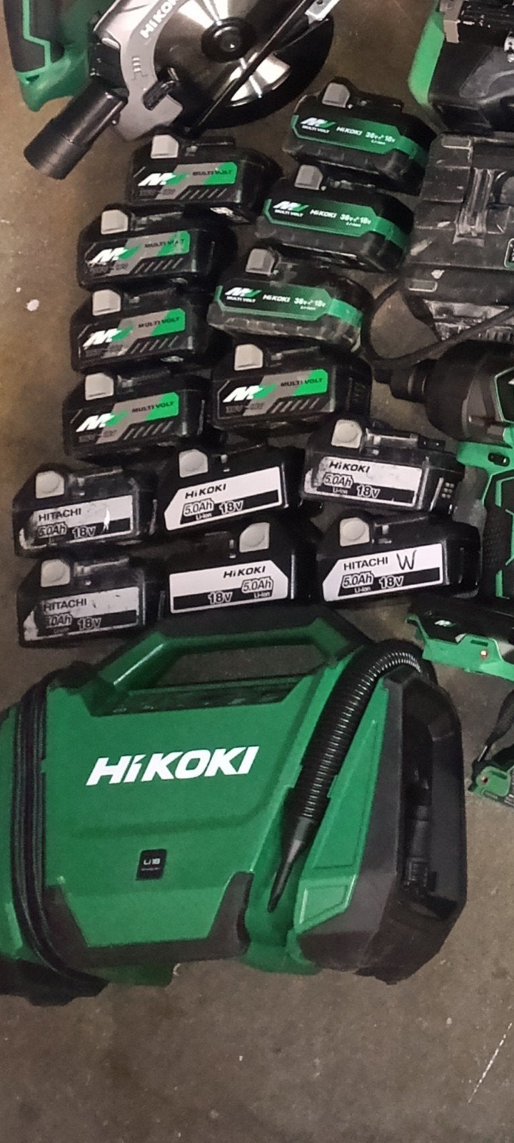 6x HiKOKI 18V accu (Hitachi) - 5.0Ah Li-ion, Ophalen, Zo goed als nieuw