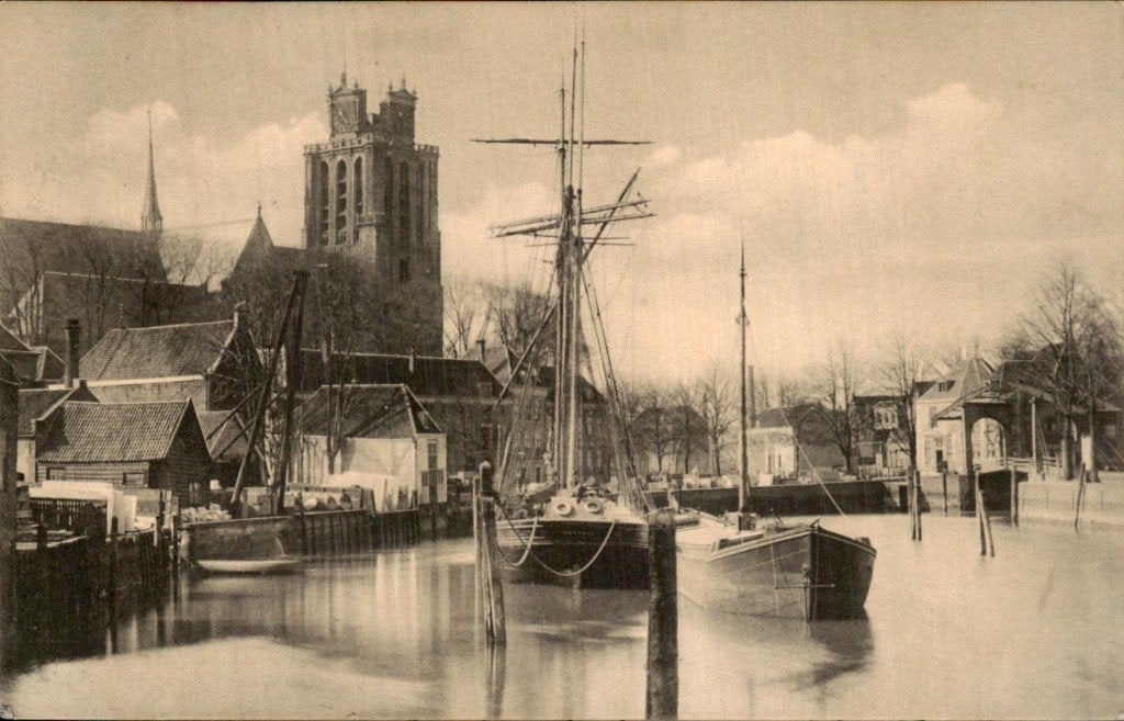Dordrecht - Nieuwe Haven - Boten, Ophalen of Verzenden, Voor 1920, Gelopen, Zuid-Holland