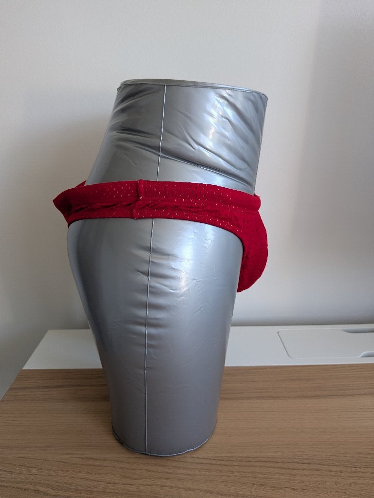 Mesh zwemstring heren, Kleding | Heren, Badmode en Zwemkleding, Zwemslip, Maat 56/58 (XL), Rood, Verzenden