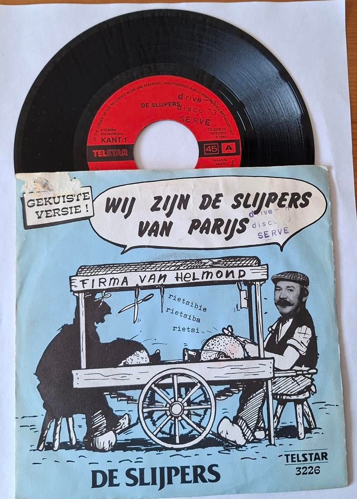 De Slijpers     Wij zijn de slijpers van Parijs, Ophalen of Verzenden, Gebruikt, 7 inch, Single