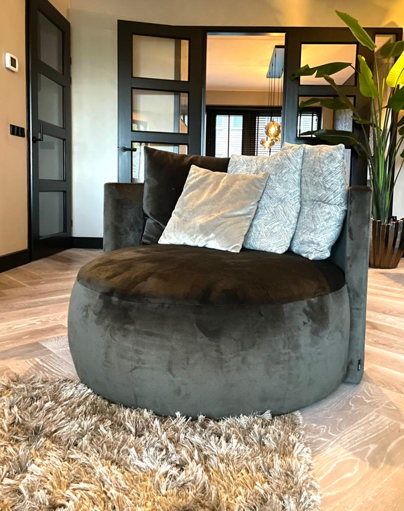 Passepartout pastille lounge ø112, Ophalen, Zo goed als nieuw, Rond, 100 tot 125 cm