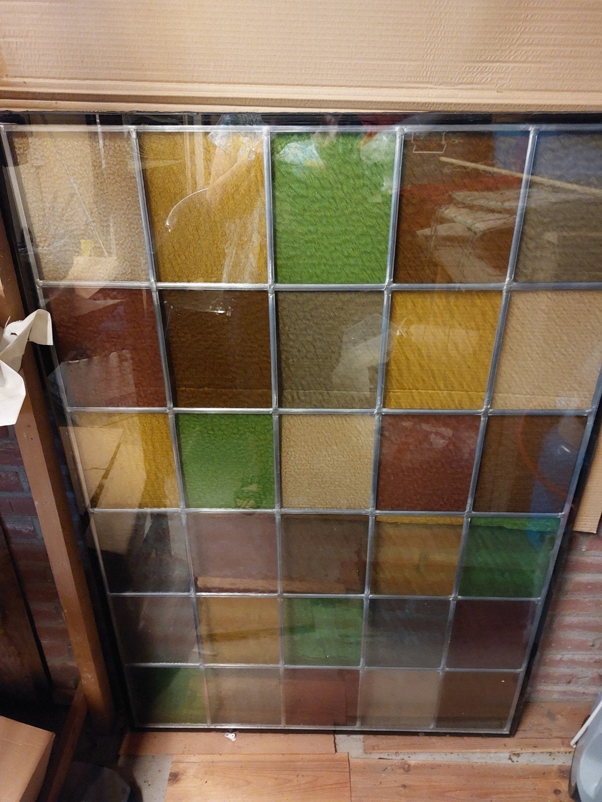 Glas in lood raam, Doe-het-zelf en Verbouw, Glas en Ramen, Ophalen, Gevelraam of Ruit, Glas in lood