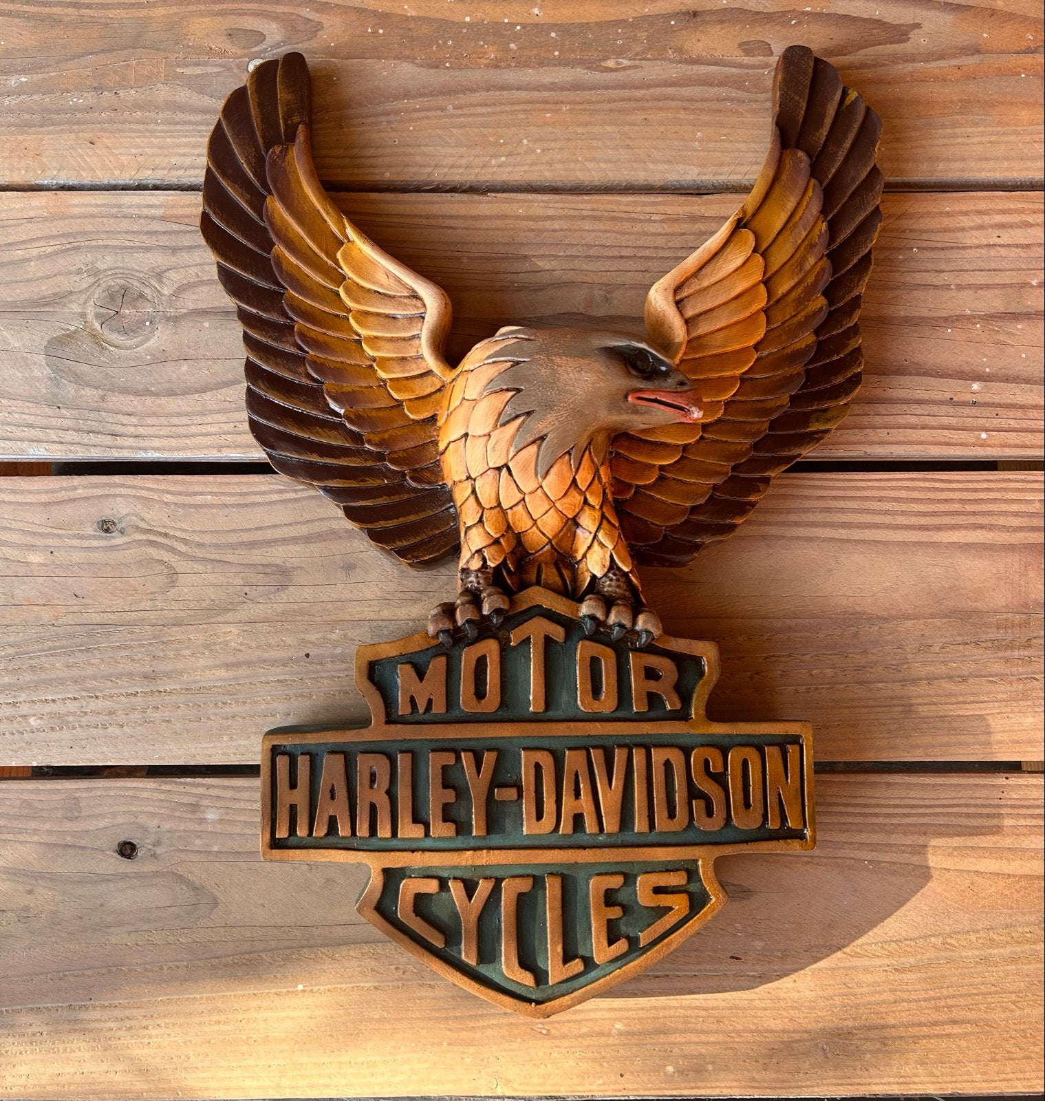Harley Davidson wanddecoratie - Houten Adelaar, Ophalen, Gebruikt, Hout, Vintage